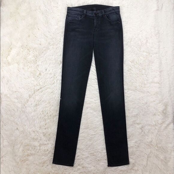 7 For All Mankind 7FAM Skinny A-Pocket Black Jeans 26 - Picture 1 of 7